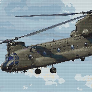 Chinook helicopter cross stitch kit