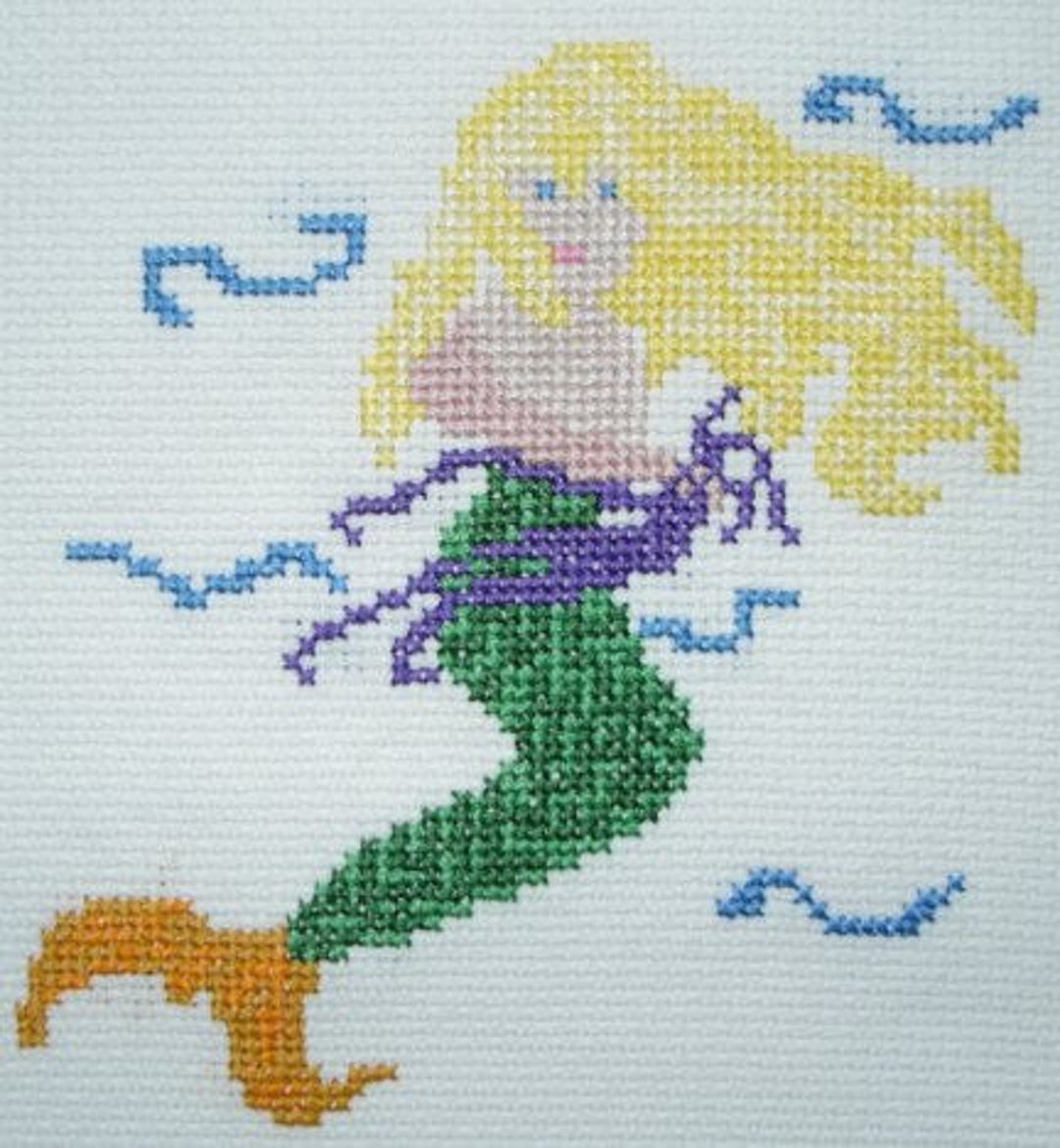 Mermaid for Children Cross Stich Kit Etsy