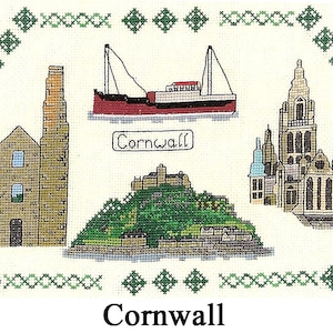 Kit de point de croix carte des Cornouailles