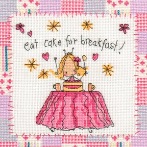 Juicy Lucy - eat cake for breakfast cross stitch chart