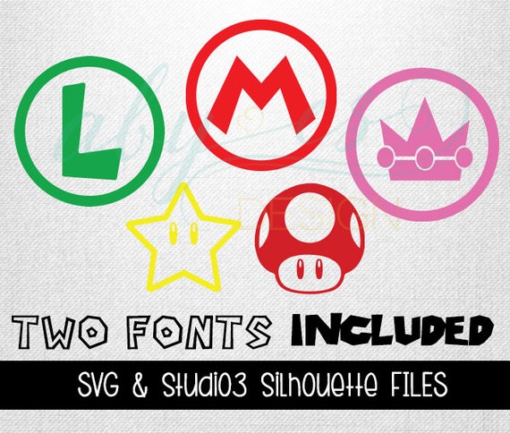 Mario Bros SVG Luigi Princess Peach Logo SVG Mario Bros ...