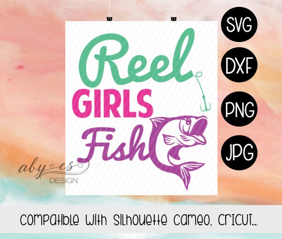 Download Reel Girls Fish SVG Fishing Girls DxfPng Jpg Silhouette | Etsy