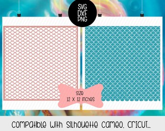 Mermaid Scales Svg, Seamless Mermaid scale pattern Svg, Mermaid Pattern Svg diy stencil fish scale die scallop cut files silhouette cricut
