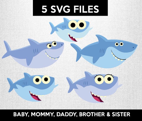 Baby shark SVG simple song baby shark daddy shark mommy ...