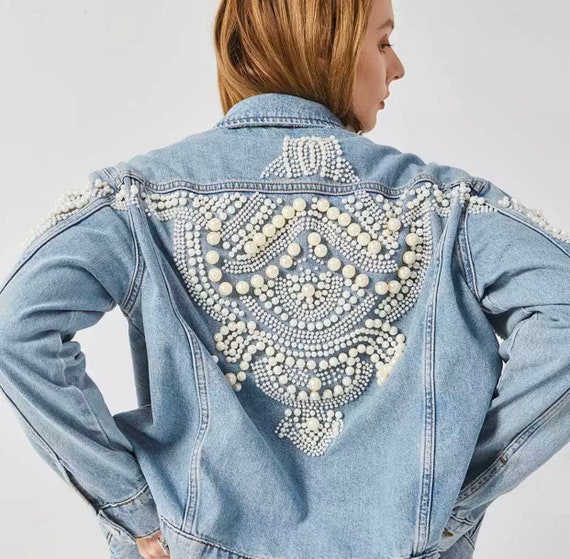 jean jacket pearls