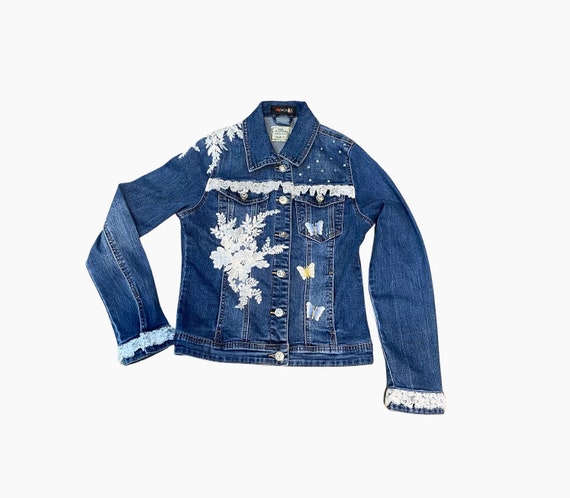 Lace / Denim Jacket - Etsy 