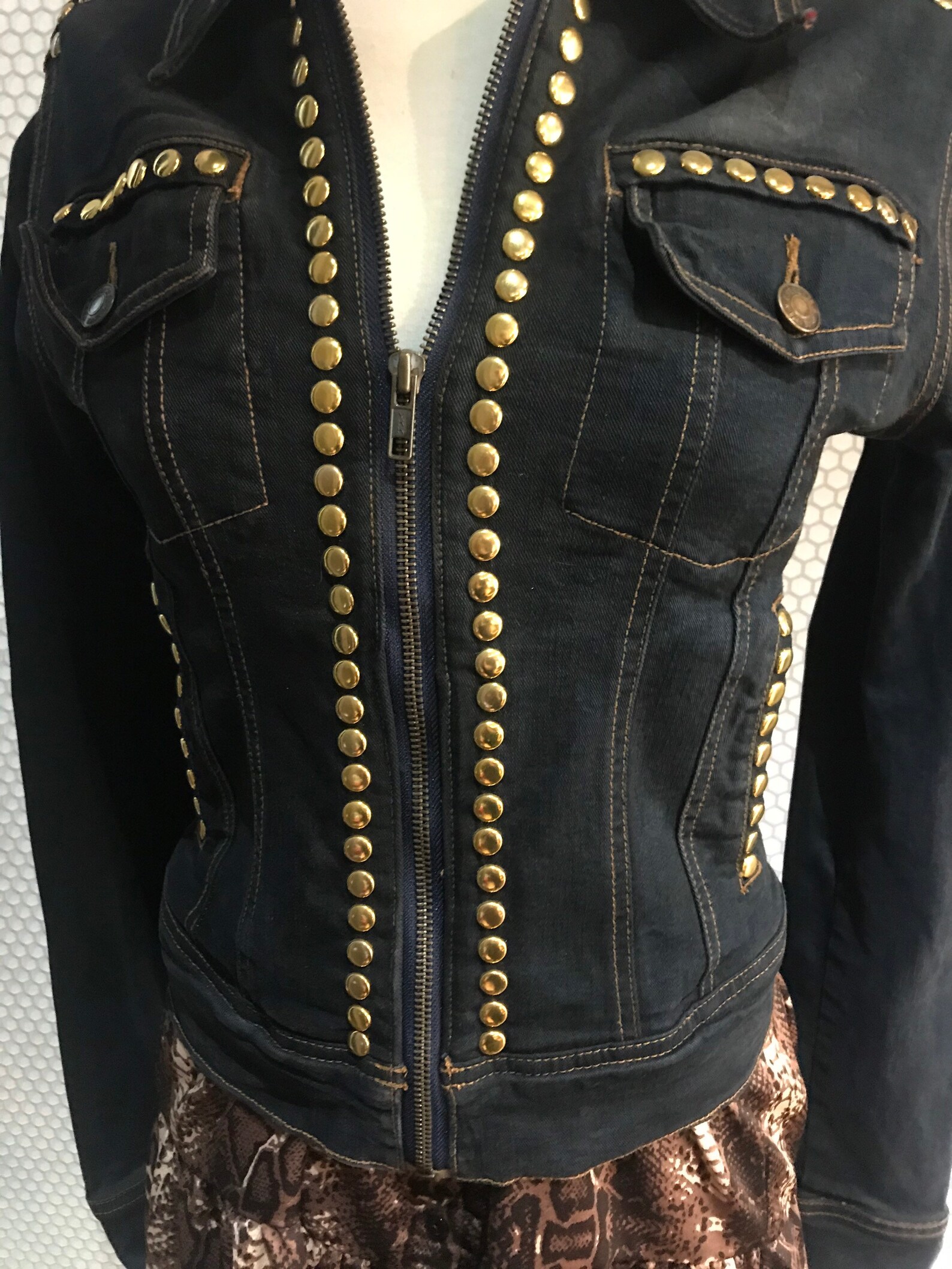 Denim jacket studs/denim jacket rivets/custom denim jacket Etsy