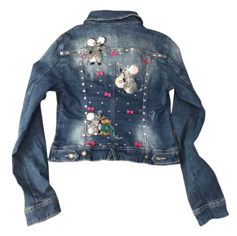Denim Jacket With Rat Patches / Denim Jacket With Bows / Denim Jackets