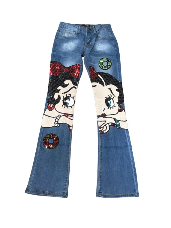 Pantalon vaquero Betty Boop / Jeans Parches / Pantalones Mujer | Etsy México