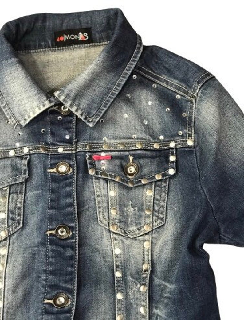 Denim Jacket With Rat Patches / Denim Jacket With Bows / Denim Jackets