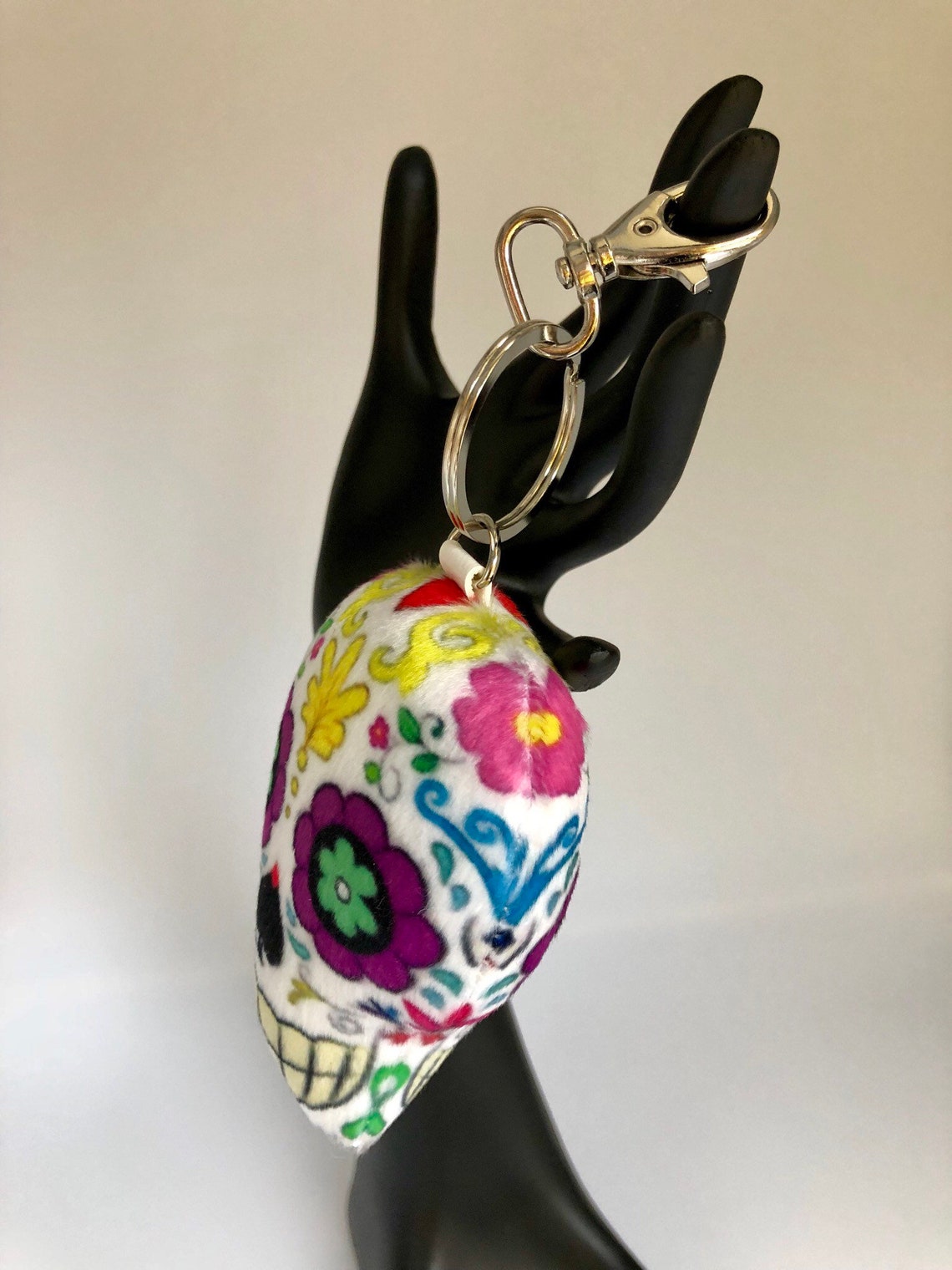 Sugar Skull Calavera Stuffed Keychain Purple/Green Eyes Etsy Italia