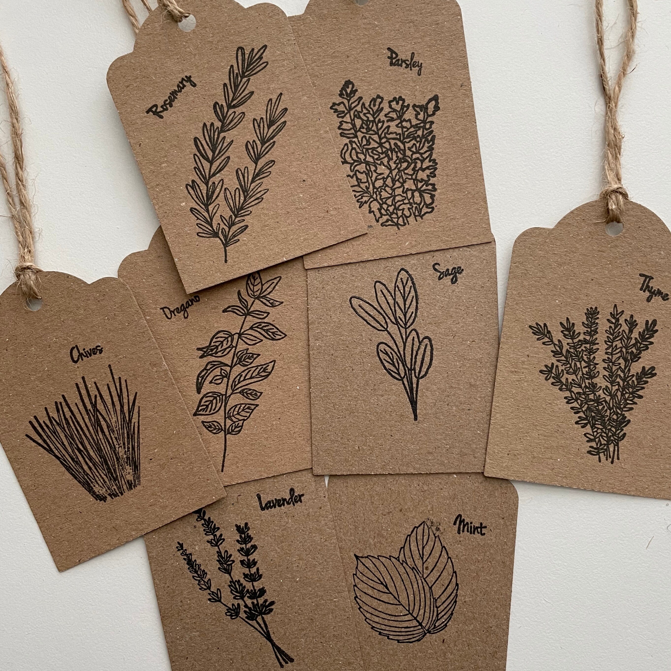 Herb Print Gift Tags for Gifts Herb Labels Set of 10 Etsy UK