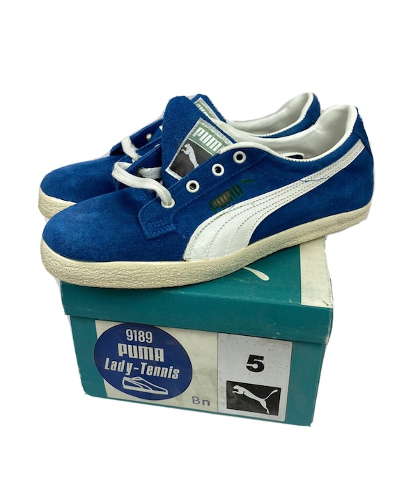 Zielig in tegenstelling tot bouw Vintage 70s Puma Lady Tennis Shoes Blue Suede Deadstock Rare - Etsy