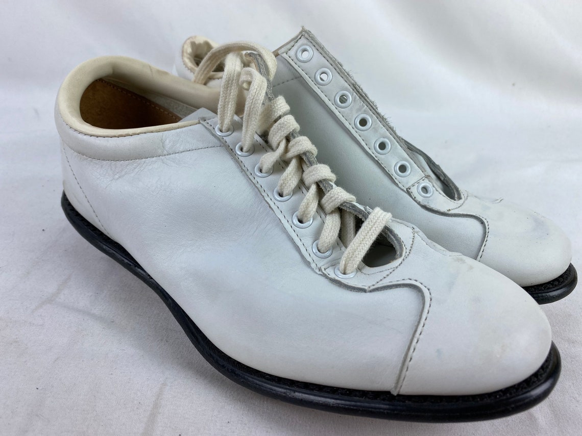 Vintage Brooks Leather Baseball Shoes Mens White Spikes Steel | Etsy