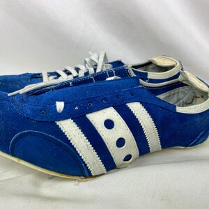 Vintage 60s Spot-bilt Track Shoes Size 8.5 Blue Suede Spikes - Etsy