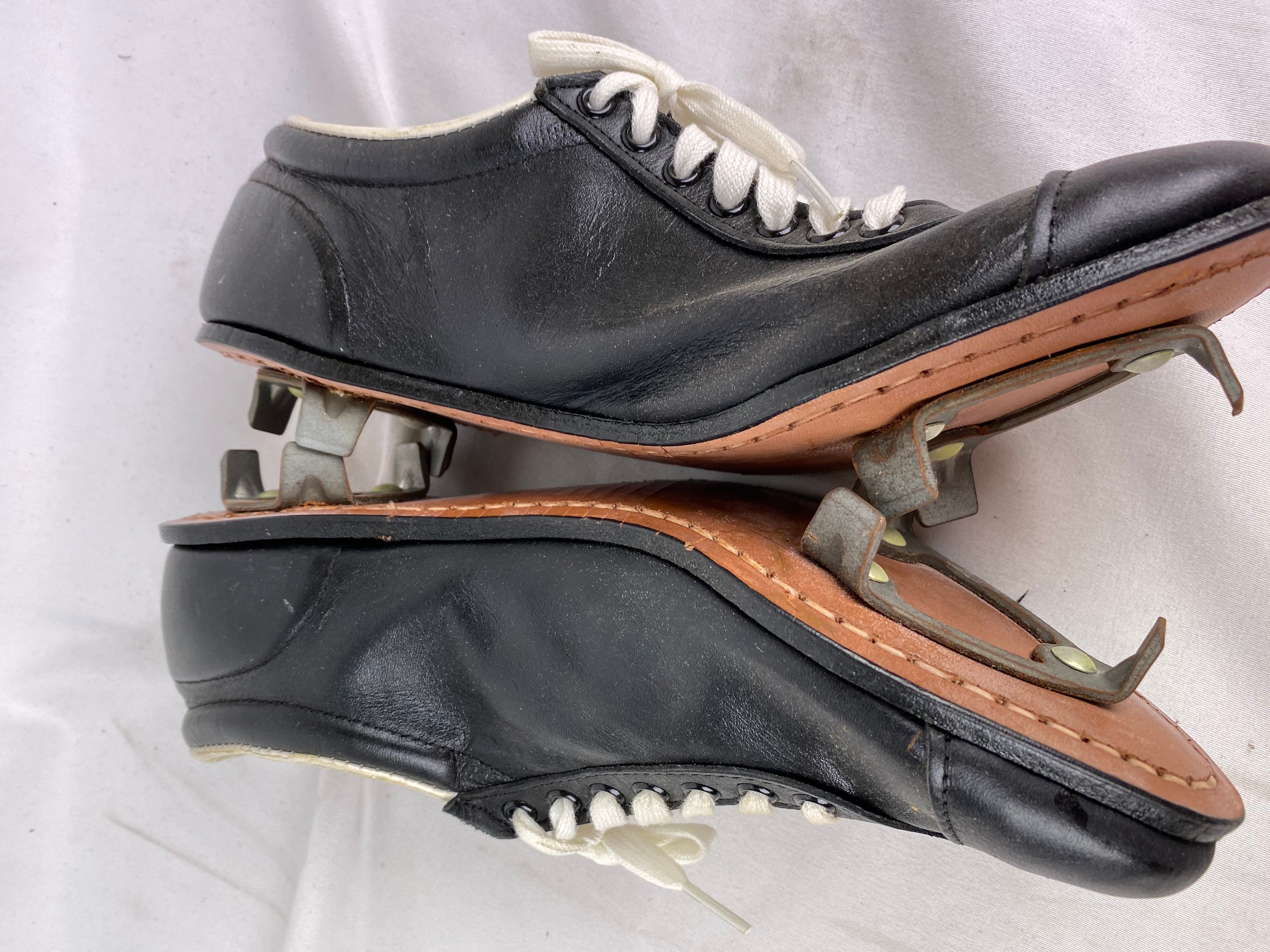 Vintage Brooks Baseball Shoe Mens Black Spikes Steel Cleats Etsy