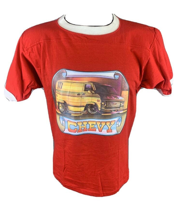 Vintage Chevy Van Red Ringer Small T 