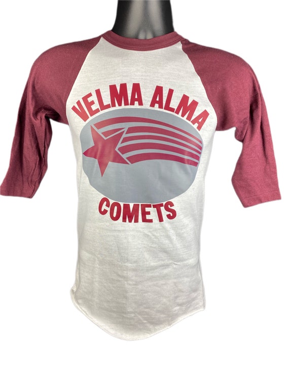 Vintage Velma Alma Comets Raglan Tshirt Size Youth Large Etsy
