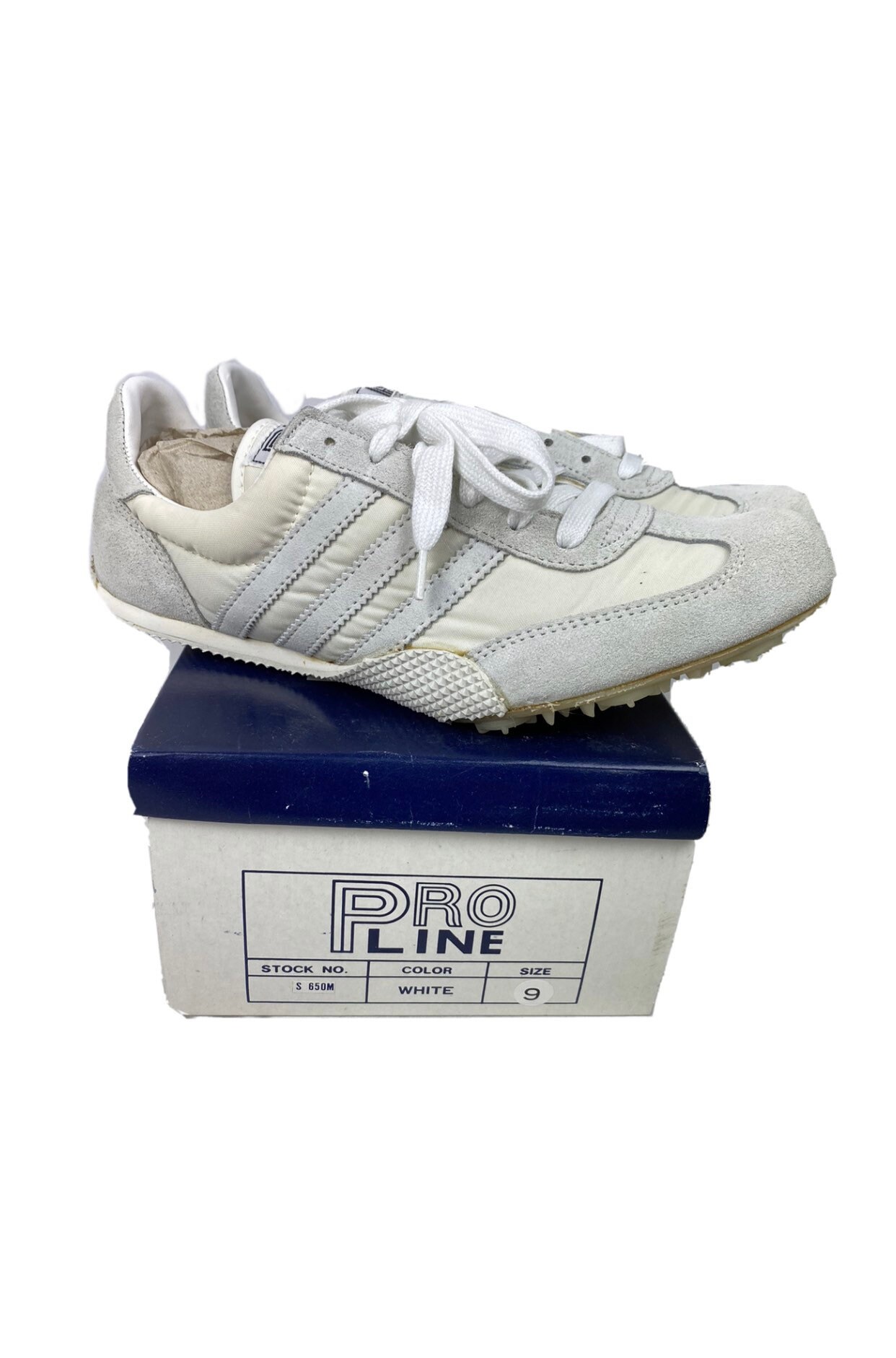Vintage Track Shoes Pro Line White Mens Deadstock 80s S650M Etsy