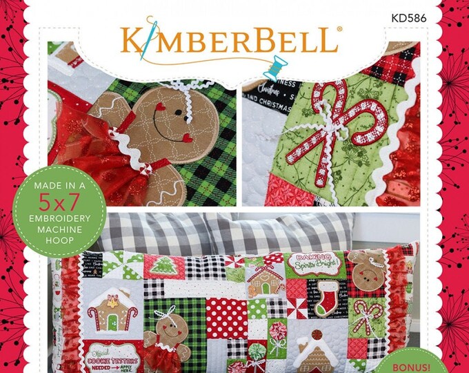 Ginger's Kitchen Bench Pillow Machine Embroidery CD by Kimberbell