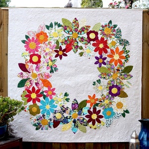 Blumenkranz Quilt Anleitung Set