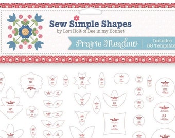 Lori Holt Prairie Meadow Sew Simple Shapes - 58 Applikationsvorlagen Aus Stabilem Kunststoff
