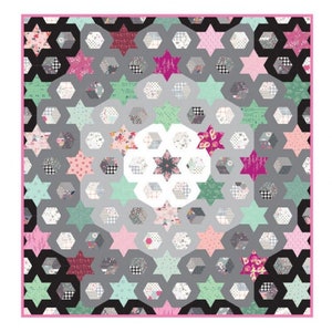 May include: A pink and white quilt pattern with the title "Summer Breeze Quilt" and the designer's name "Sue Daley Designs".