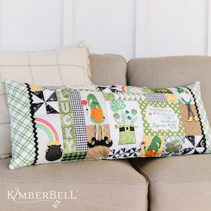 Luck O The Gnome Bench Pillow Machine Embroidery CD by Kimberbell Designs