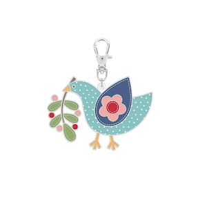 Lori Holt Enamel Happy Charm Bluebird
