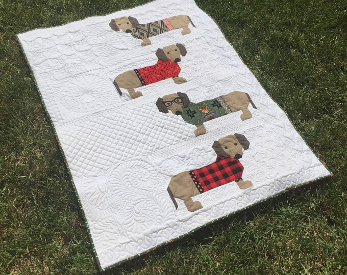 Dogs in Sweaters Quilt Kit Featuring Holiday Homies by Tula Pink Etsy