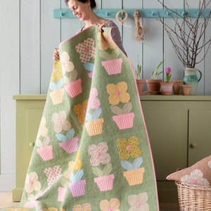 Potted Flowers Quilt Kit featuring Tilda