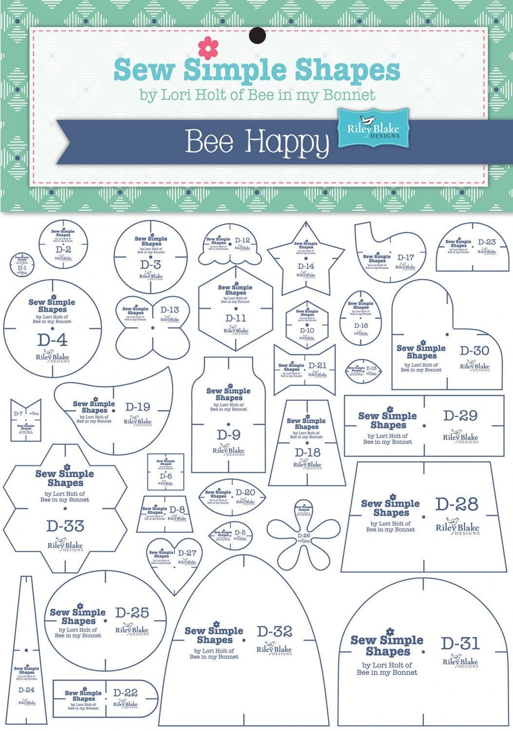 Bee Happy Sew Simple Shapes by Lori Holt - Etsy