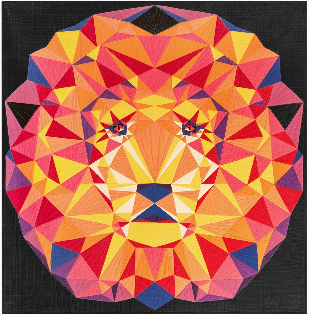Jungle Abstractions the Lion Quilt Kit by Violet Craft Etsy