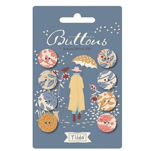 Windy Days Buttons 16mm Blue by Tilda