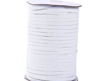 SALE Elastic White Spandex 1/4 inch 273 Yard Roll