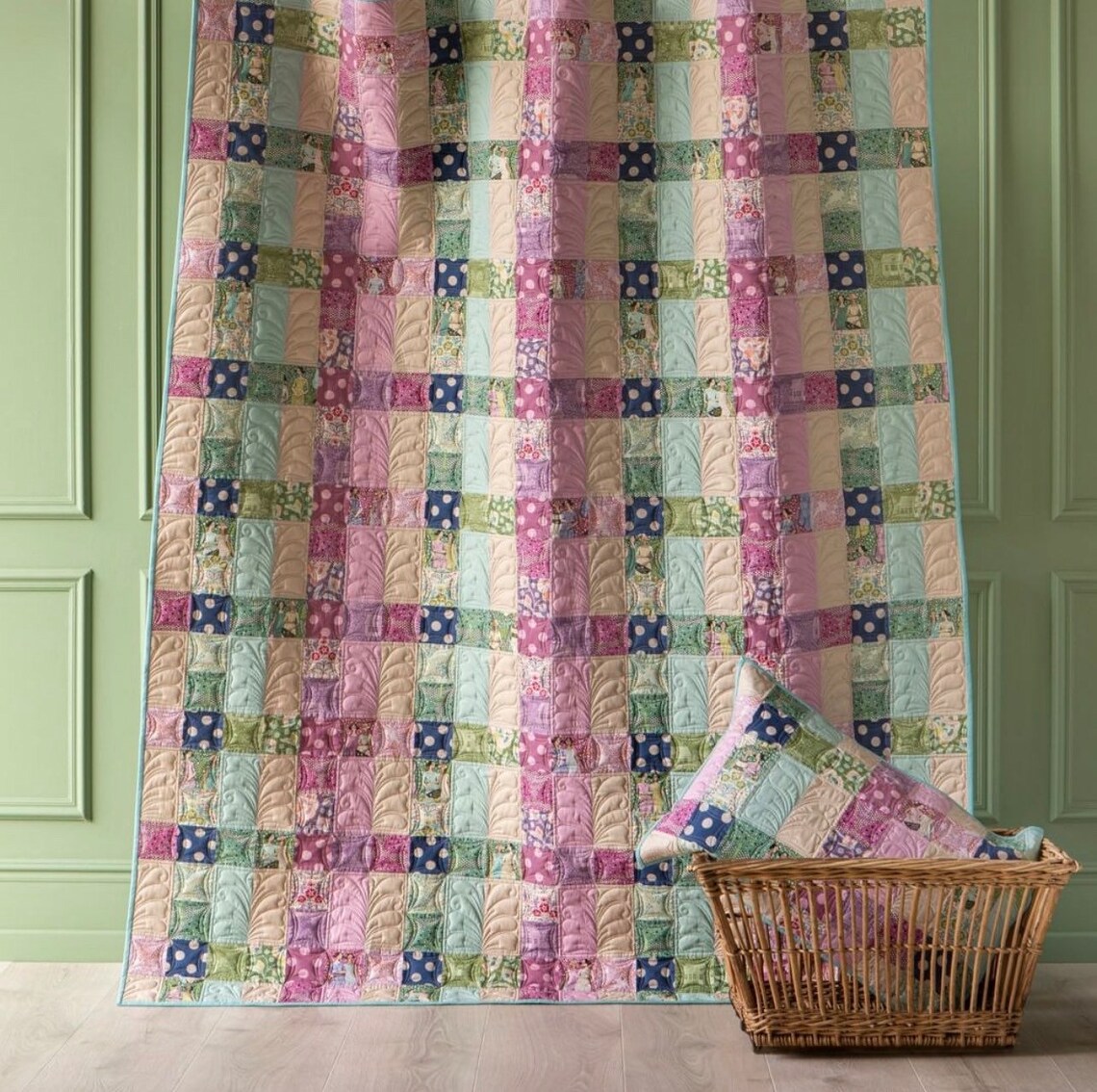 Plaid Porch Plum Green Quilt Kit Quilt Kit Featuring Tilda Etsy