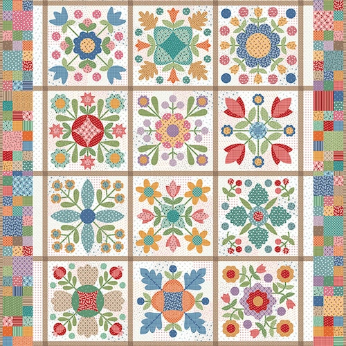 Flea Market Flowers Quilt Kit by Lori Holt Etsy