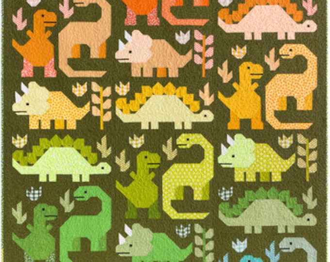 Dinosaurs Quilt Kit by Elizabeth Hartman Etsy