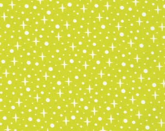 Paintbox Stars Wasabi Yardage by Elizabeth Hartman