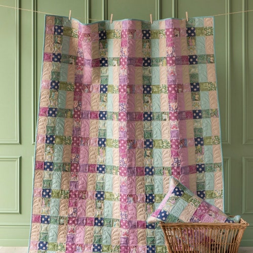 Plaid Porch Plum Green Quilt Kit Quilt Kit Featuring Tilda Etsy