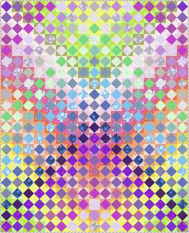 Woven Radiance Quilt Kit featuring True Colors by Tula Pink image 0