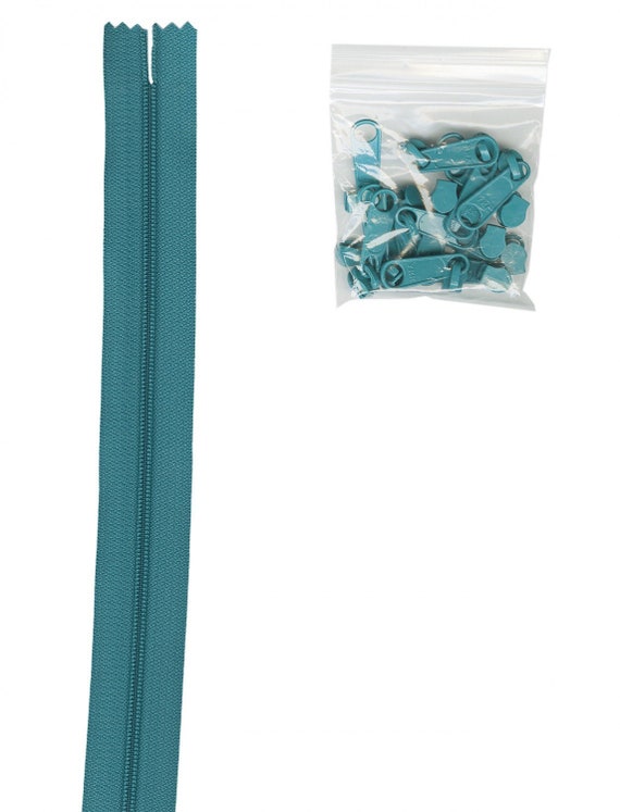 4 yards of 16mm #4.5 zipper chain and 16 Extra-Large Coordinated Pulls - Chartreuse 4 yards of 16mm #4.5 zipper chain and 16 Extra-Large Coordinated Pulls - Chartreuse