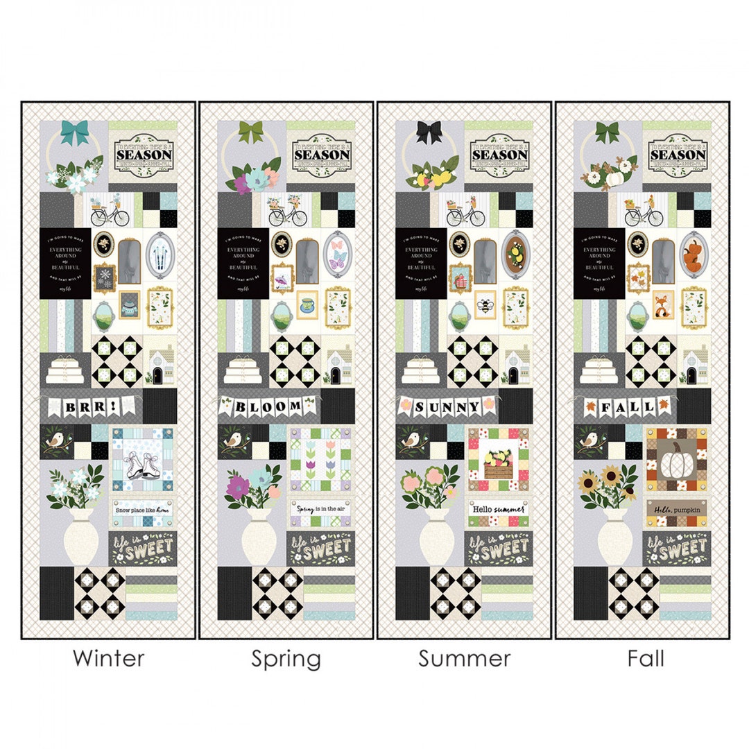 PREORDER Quilting Through the Seasons Quilt Kit EMBROIDERY by