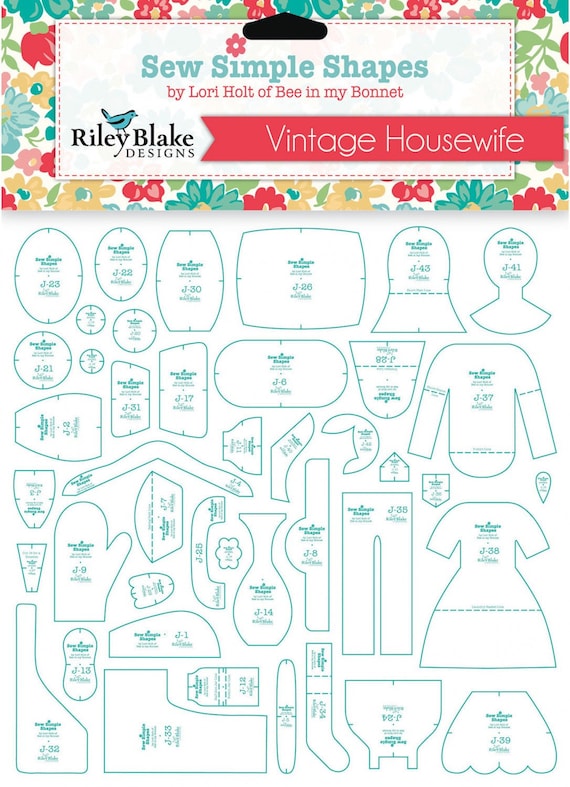 Vintage Housewife Sew Simple Shapes Template Set by Lori Holt
