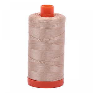 Beige Large Spool Aurifil Mako Cotton Thread 50wt 2314