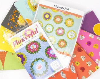 Flowerful EPP Complete Pattern Set featuring Heather Ross Far Far Away