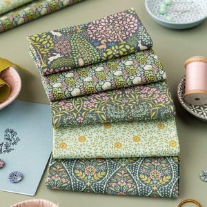 Sanctuary Green Grey FQ Bundle featuring Tilda