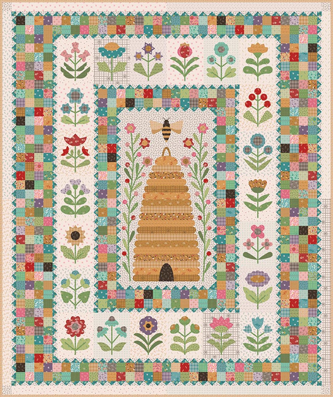 Honey Bee Garden Quilt Kit by Lori Holt Featuring Gentler Times