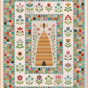 Honey Bee Garden Quilt Kit av Lori Holt med temat Gentler Times