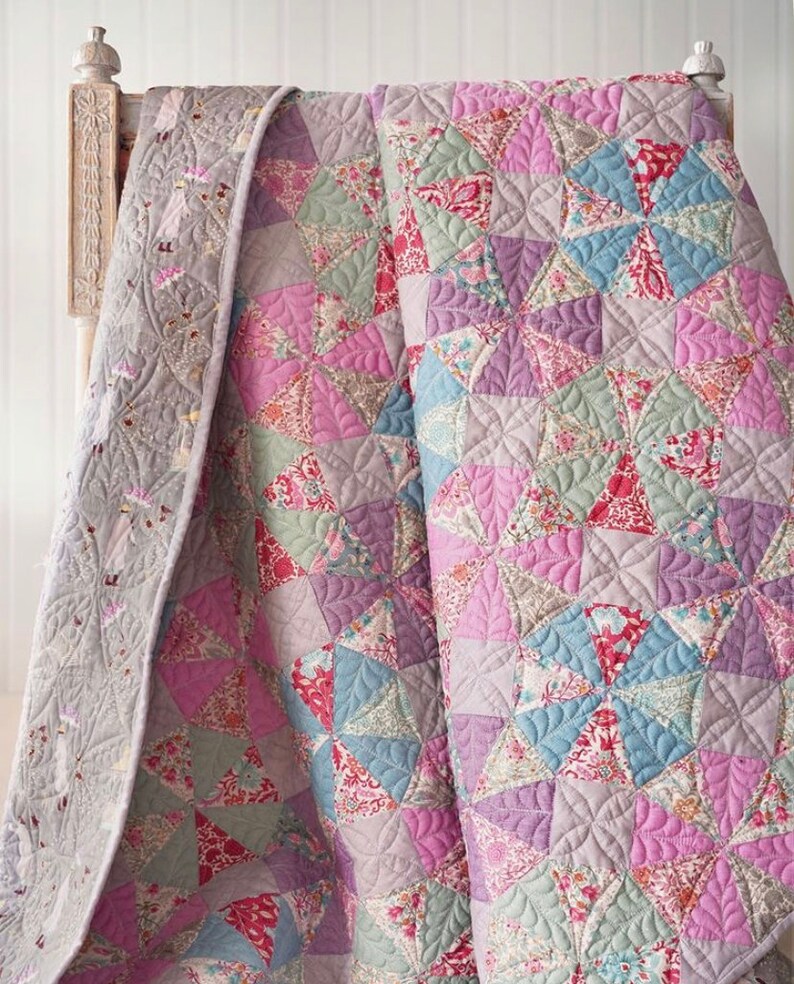 Umbrella Quilt Kit in Sand Featuring Windy Days by Tilda Etsy